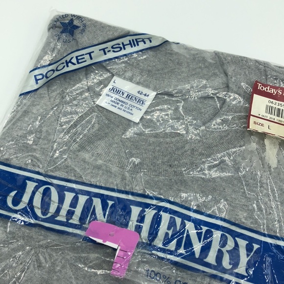 John Henry Pocket Tshirt Made In USA Size Large - Picture 3 of 5